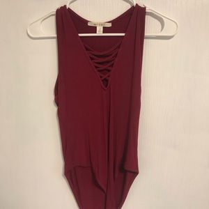 Maroon bodysuit